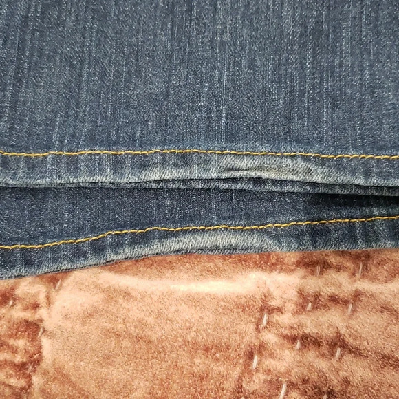 LOFT Modern Flare Jeans Women Size 14 blue denim - Picture 17 of 17